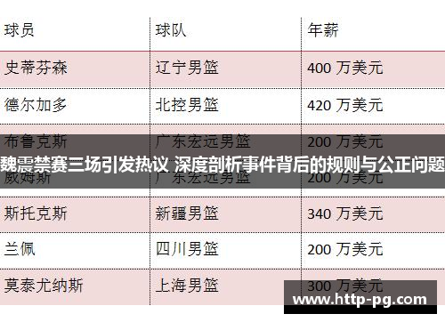 魏震禁赛三场引发热议 深度剖析事件背后的规则与公正问题