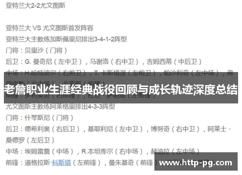 老詹职业生涯经典战役回顾与成长轨迹深度总结